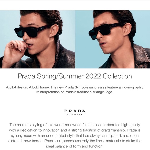 PRADA AVIATORS 2022 COLLECTION WITH THE PRADA ICONIC TRIANGLE LOGO SUNGLASSES - Picture 15 of 16